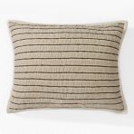 Amity home bonita sham in tobacco dutch euro   horizontal textured stripes