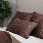 Amity home aurora quilt in copper   diamond quilted velvet