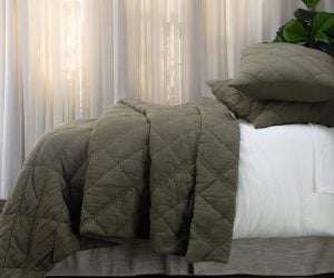 Amity home bleeker quilt in laurel   diamond quilted texture