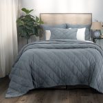 Amity home bleeker quilt in mineral   textured diamond quilt pattern