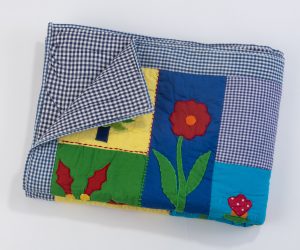 Amity home farmyard baby quilt in multicolor patchwork   appliqué designs