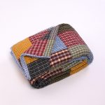 Amity home caftan quilt in multi color patchwork plaid   quilted design