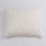 Amity home ruched sham in ivory   vertical ruched texture