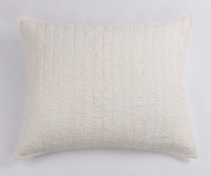 Amity home ruched sham in ivory   vertical ruched texture
