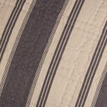 Amity home camden quilt grey striped   hand stitched