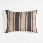 Amity home camden quilt in grey  beige stripes   quilted texture