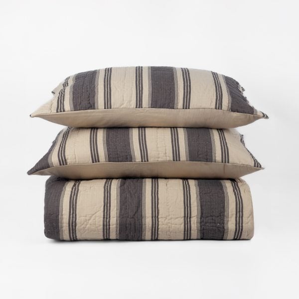 CAMDEN QUILT, GREY, SET