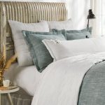 Amity home jerome duvet cover in teal set   subtle pin tuck texture