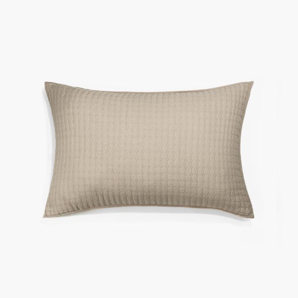 Amity home catalina linen boudoir in natural   quilted diamond pattern