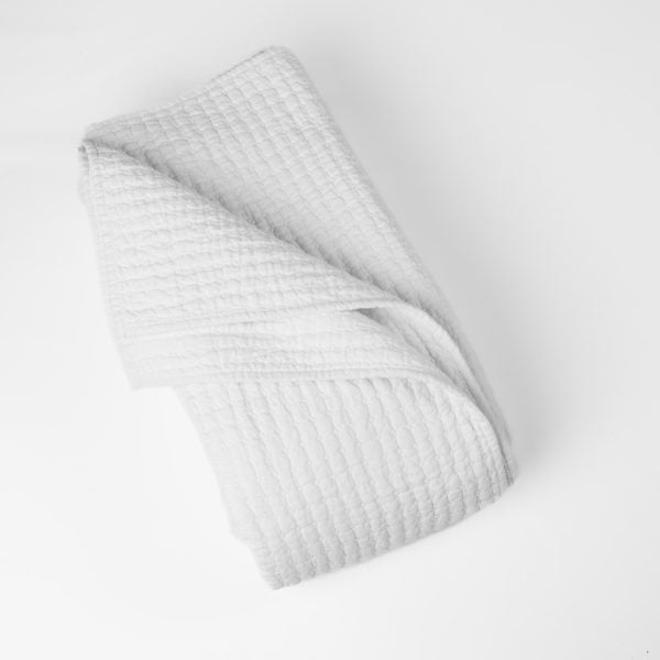 Amity home catalina linen quilt in white   puckered quilted texture