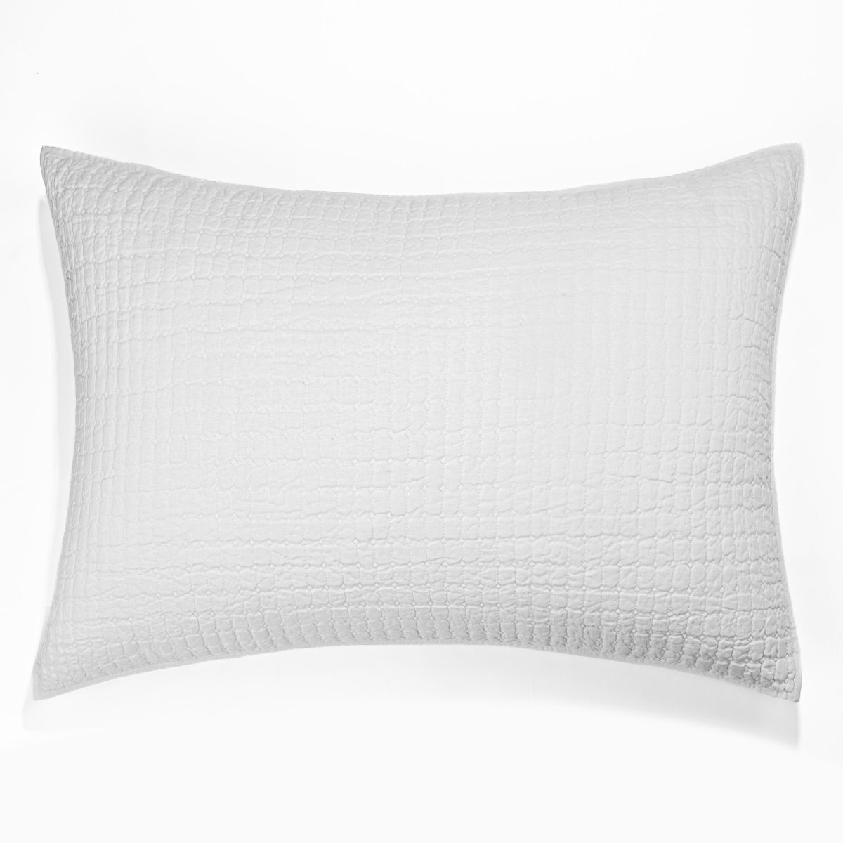 Amity home catalina linen dutch euro in white   quilted texture