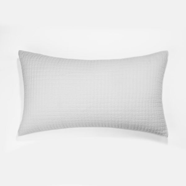 Amity home catalina linen sham in white   quilted texture