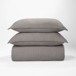Amity home catalina linen quilt in ash grey   subtle quilted texture