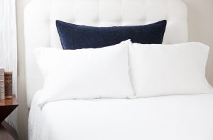 Amity home ethan sham in indigo dutch euro   quilted velvet texture