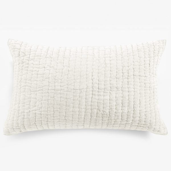 Amity home ethan sham in ivory   textured grid pattern