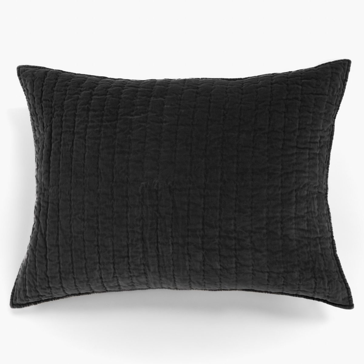 Amity home ethan sham in charcoal   channel quilted texture