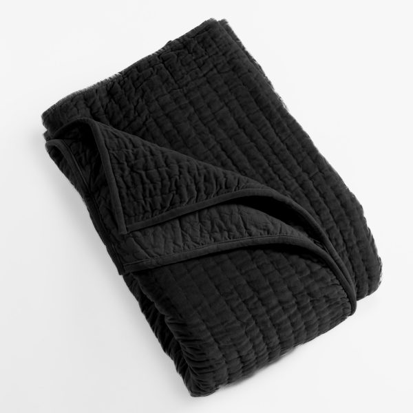 Amity home ethan quilt in charcoal   soft quilted texture