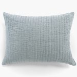 Amity home ethan sham in mineral   textured quilting