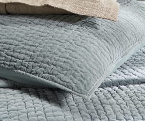 Amity home ethan  jerome collection in blue grey   textured velvet quilt