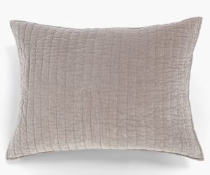 Amity home ethan sham in mushroom   channel quilted