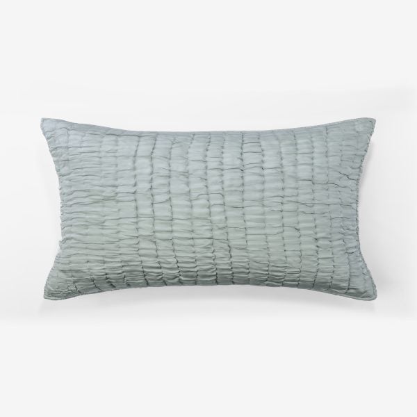 Amity home hadon sham in seaglass   elegant ruched texture