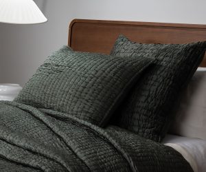 Amity home hadon quilt in eucalyptus   ruched texture