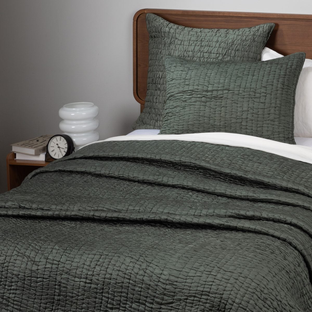 Amity home hadon quilt in eucalyptus   crinkled texture