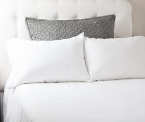 Amity home dale linen sham in asphalt dutch euro   diamond quilted texture