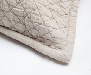 Amity home dale linen sham in natural   diamond quilted texture