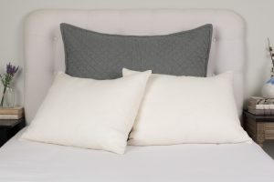 Amity home dale linen sham in neutral grey   diamond quilted texture