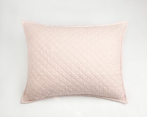 Amity home dale linen sham in petal pink   diamond quilted