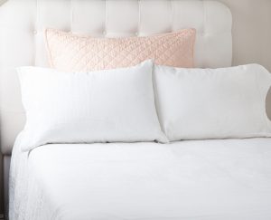Amity home dale linen sham in petal pink dutch euro   diamond quilted