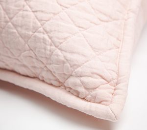 Amity home dale linen sham in petal pink   diamond quilted