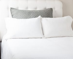 Amity home dale linen sham in platinum grey   diamond quilted texture