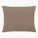 Amity home dale linen sham in walnut brown   diamond quilted