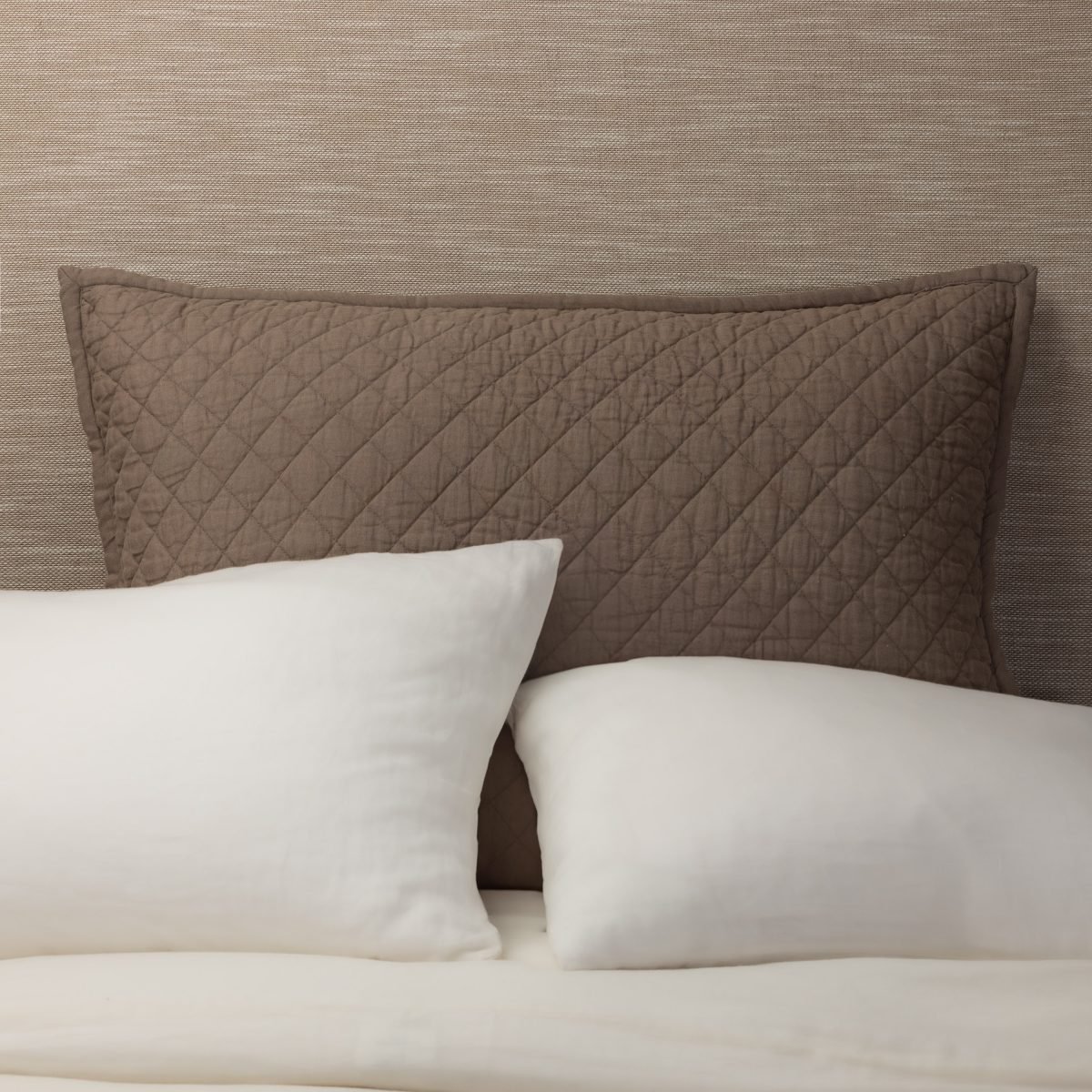 Dale Linen Sham, Walnut Brown, Dutch Euro - Image 1