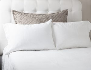 Amity home dale linen sham in ash grey dutch euro   quilted texture
