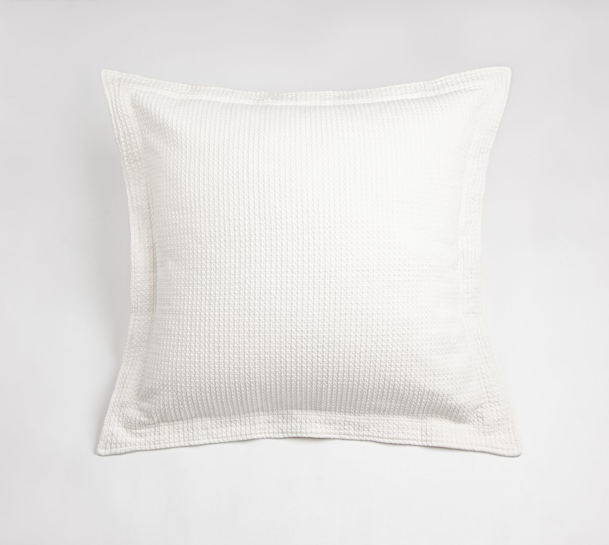 WAFFLE MATELASSE SHAM, IVORY, EURO