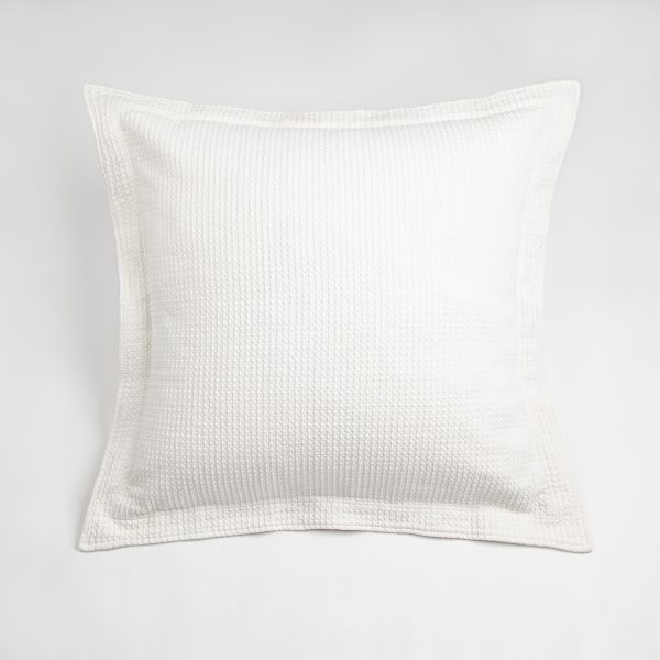 WAFFLE MATELASSE SHAM, IVORY, EURO