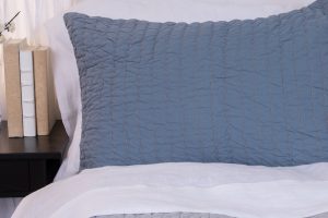 Amity home twain quilt in mineralochre   vertical kantha stitching