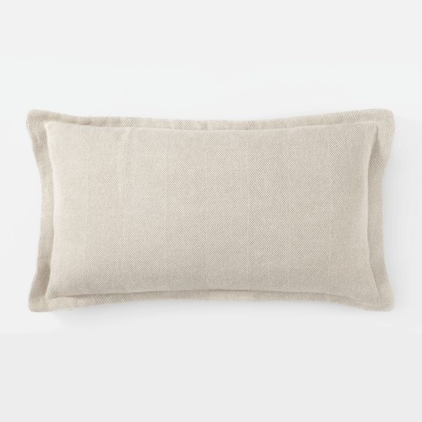 Amity home titus sham in natural   herringbone weave