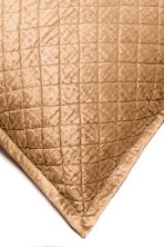Amity home simona rayon velvet quilt in caramel   square quilted texture