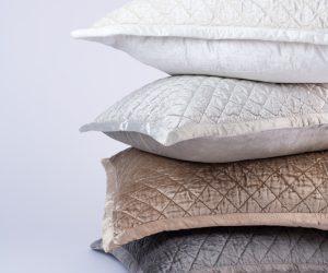 Amity home simona rayon velvet quilt in ash grey   diamond quilted velvet