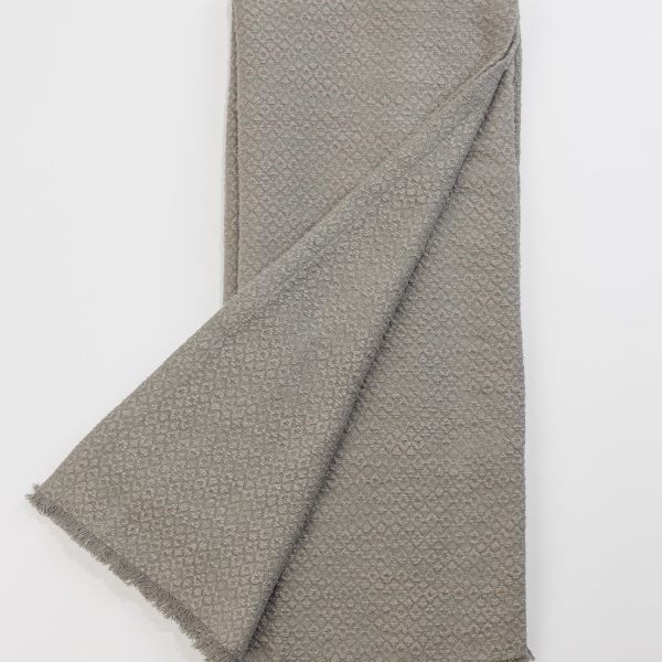 Amity Home Orlana Lurex Throw in Grey - Textured Weave