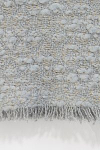 Amity home orlana lurex throw in limestone   bouclé knit with gold lurex