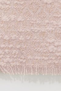 Amity home orlana lurex throw in petal pink   textured bobble weave