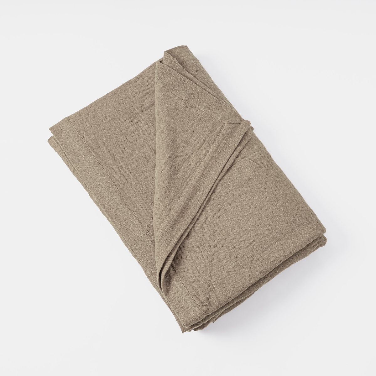Kyler Linen Quilt, Natural, Twin - Image 1