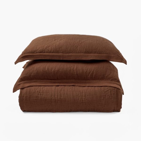 Kyler Linen Quilt, Saddle