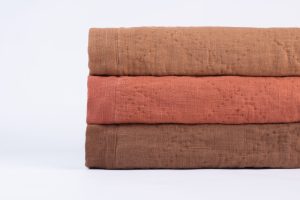Amity home kyler linen quilt in ochre   subtle stitched texture