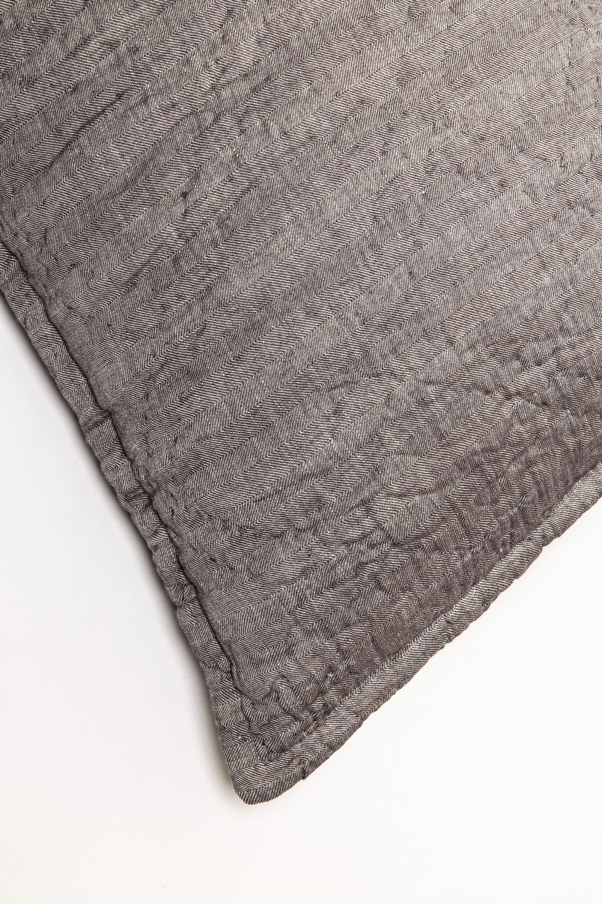 Amity home marius quilt in chocolate chip   herringbone pattern